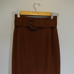 VINTAGE Ann Taylor Brown Pencil Skirt